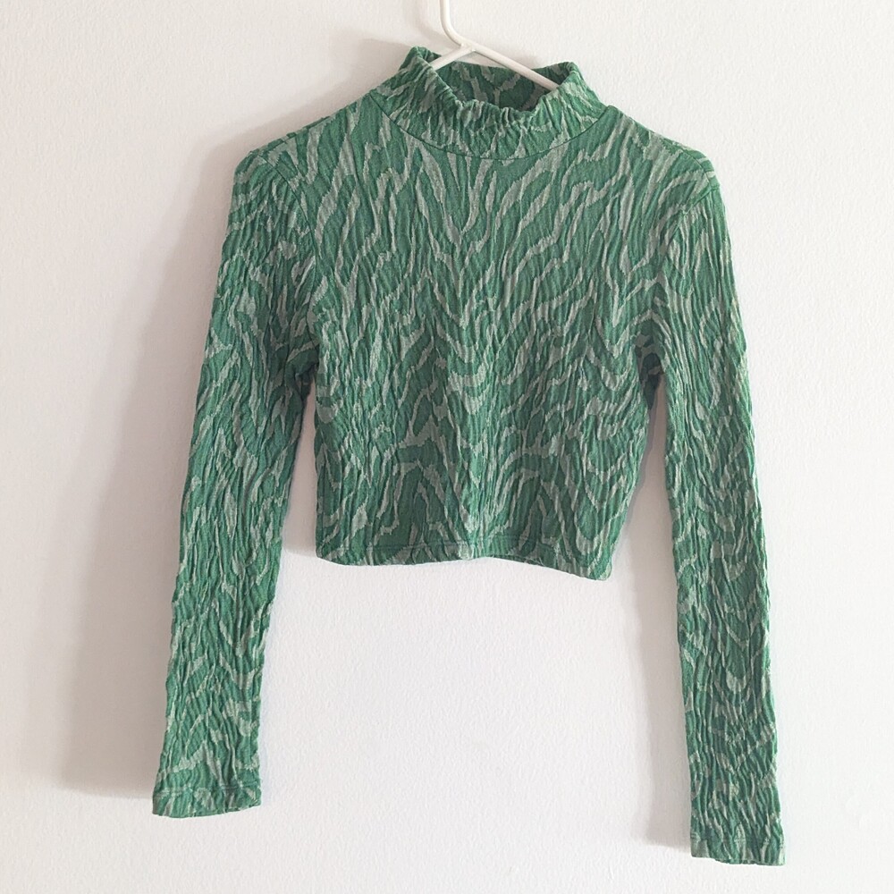 ZARA Groovy Green Blouse - Small